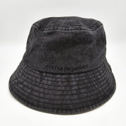 Schwarzer Denim-Eimerhut - Anti-Social Dog Owner