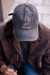 Schwarze Denim-Cap - Logo "Dogs. Because People Suck" 