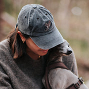 Schwarze Denim Cap - Windhund