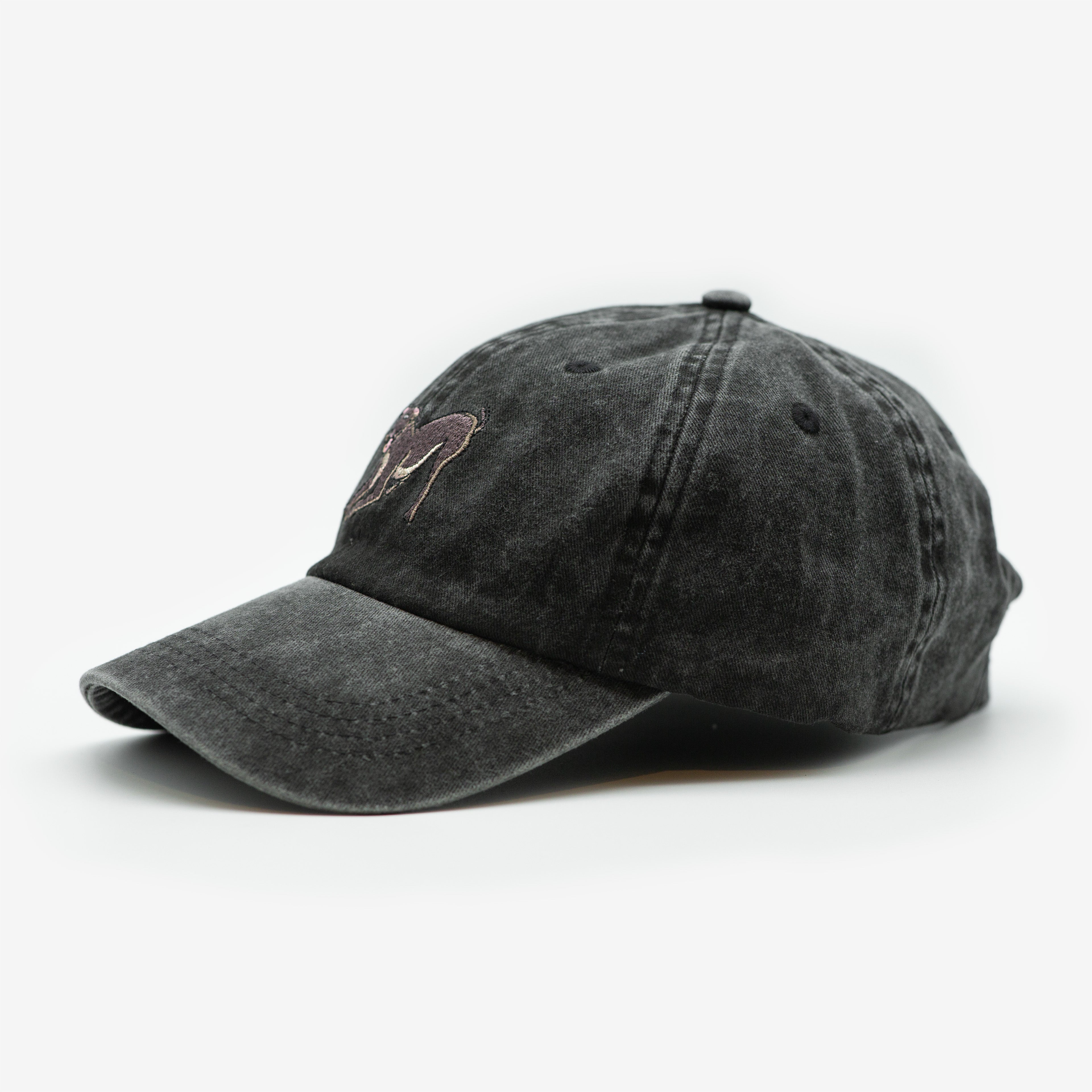 Schwarze Denim Cap - Windhund