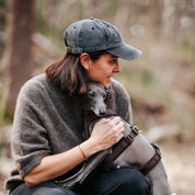 Schwarze Denim Cap - Windhund