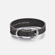 Schwarzes Denim Hundehalsband Dünn
