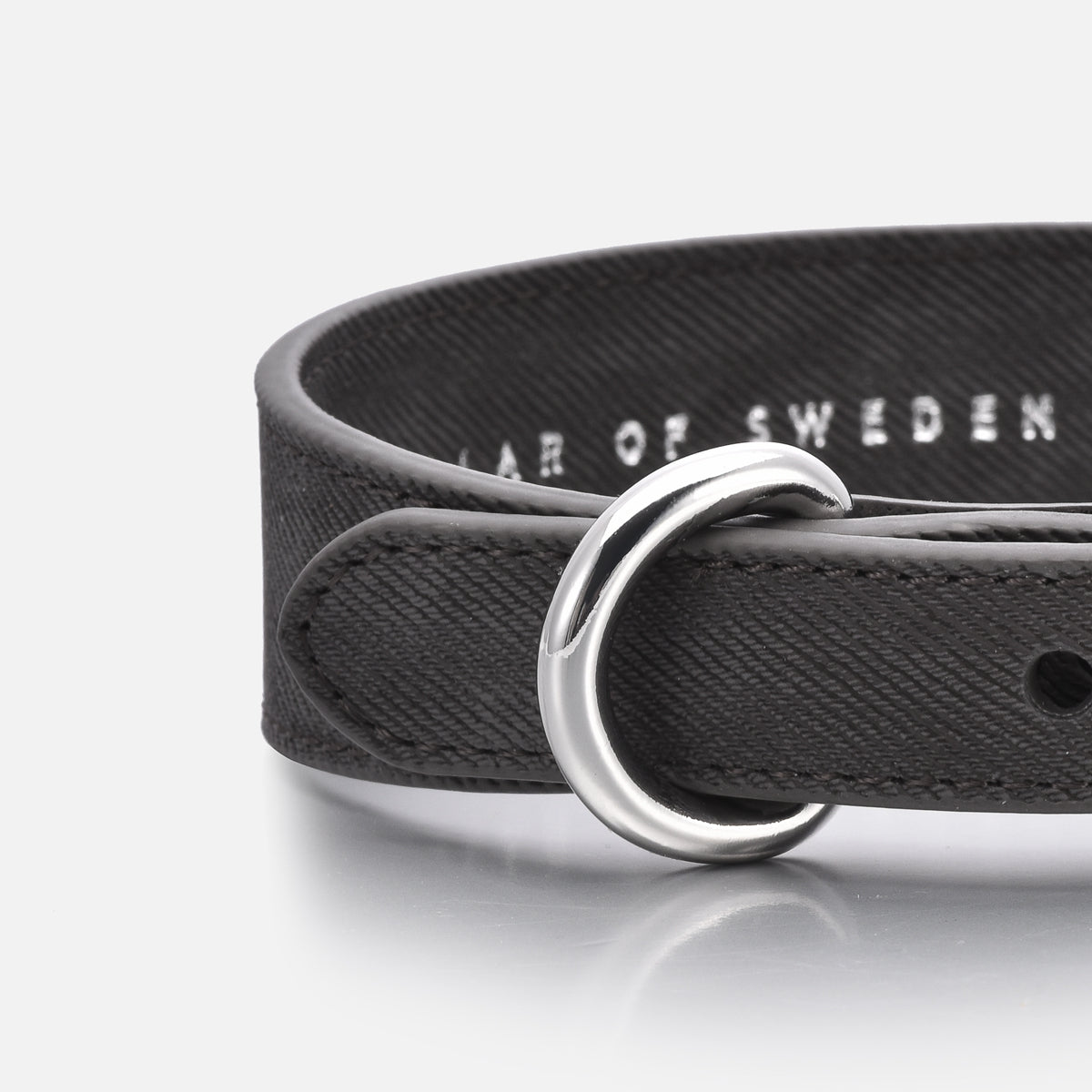Schwarzes Denim Hundehalsband Dünn