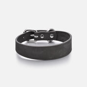 Schwarzes Denim Hundehalsband Dünn