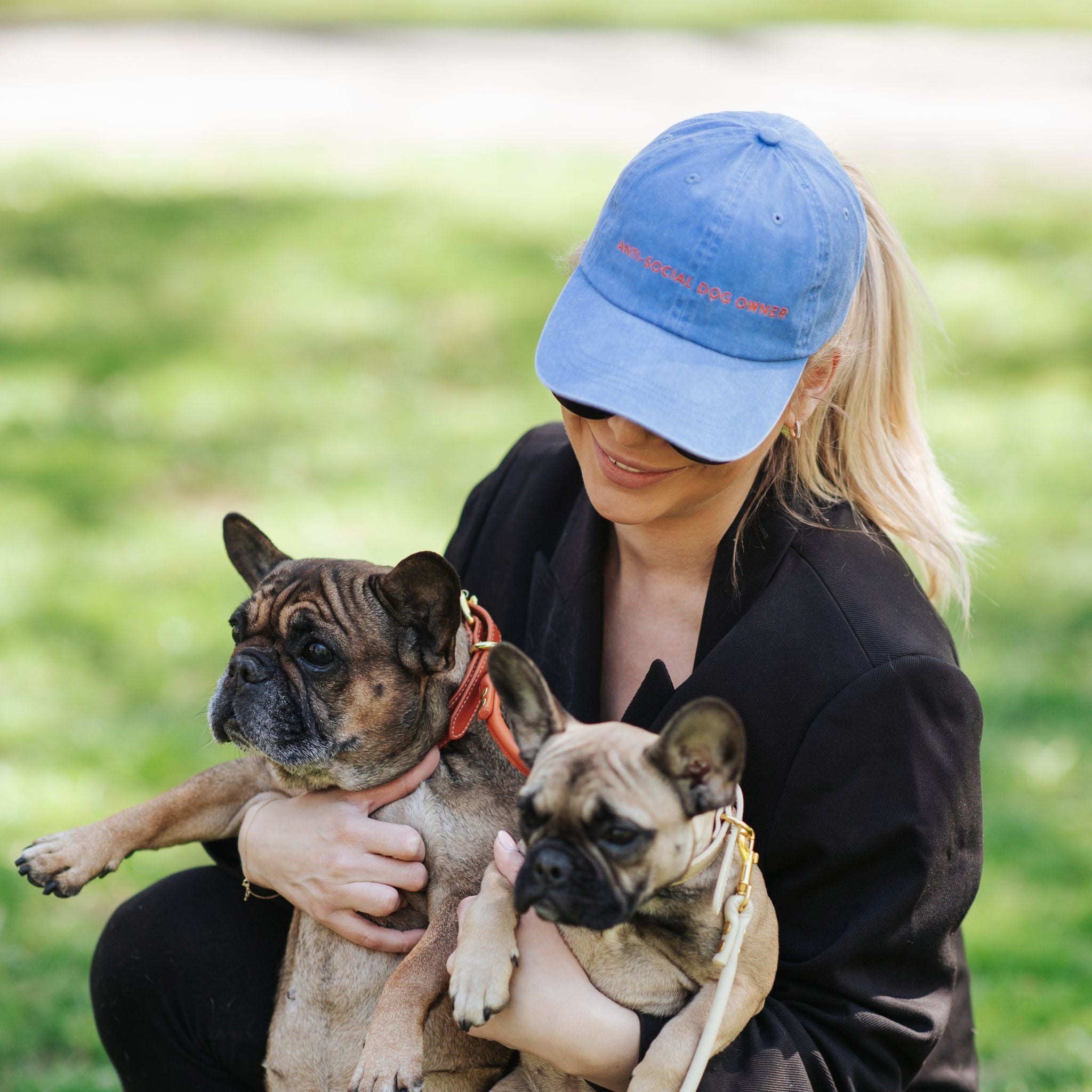 Blauer Denim Cap - Anti-Social Dog Owner