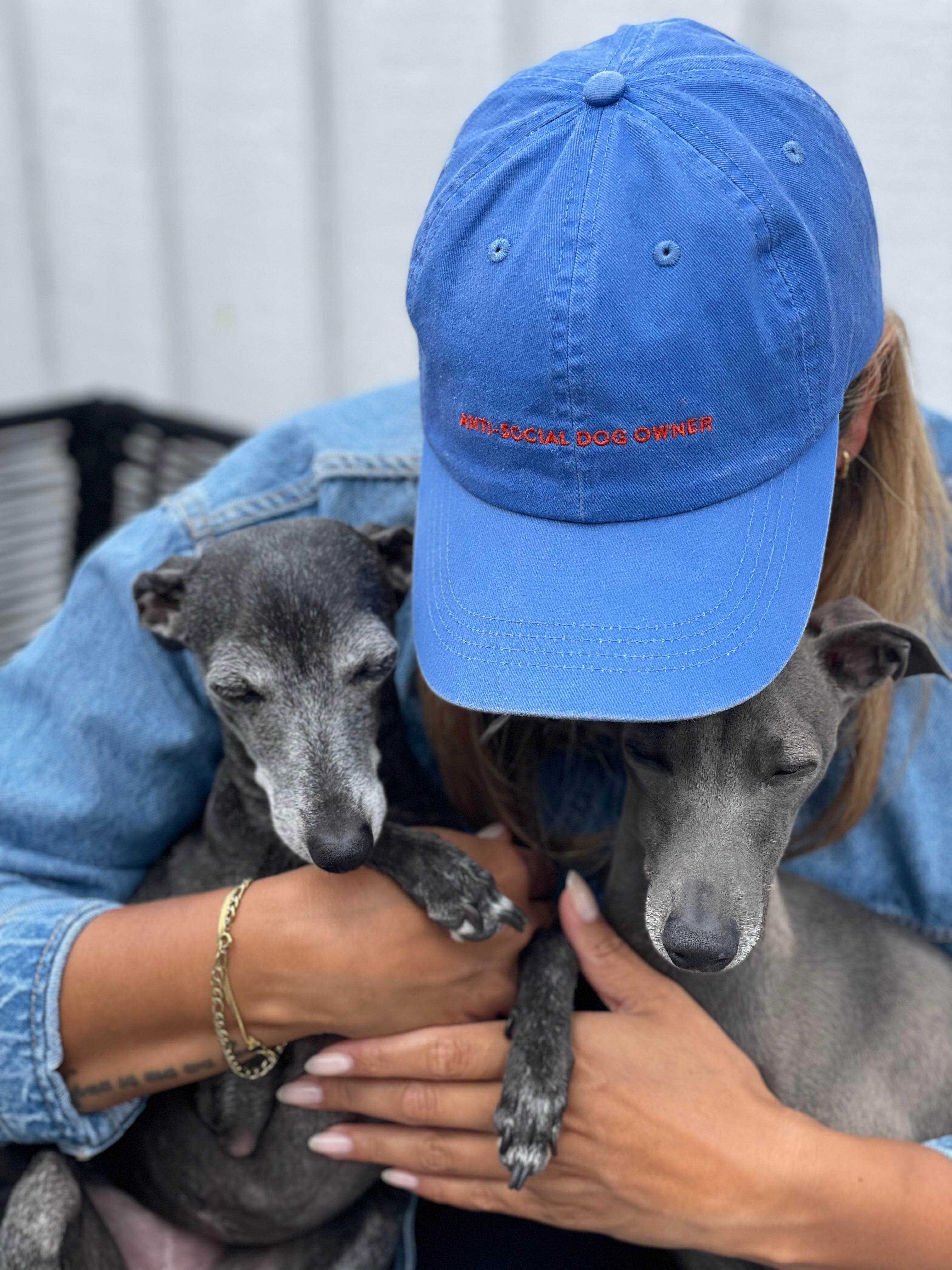 Blauer Denim Cap - Anti-Social Dog Owner
