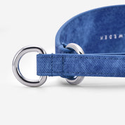 Blauer Denim Hundehalsband Breit