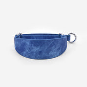 Blauer Denim Hundehalsband Breit