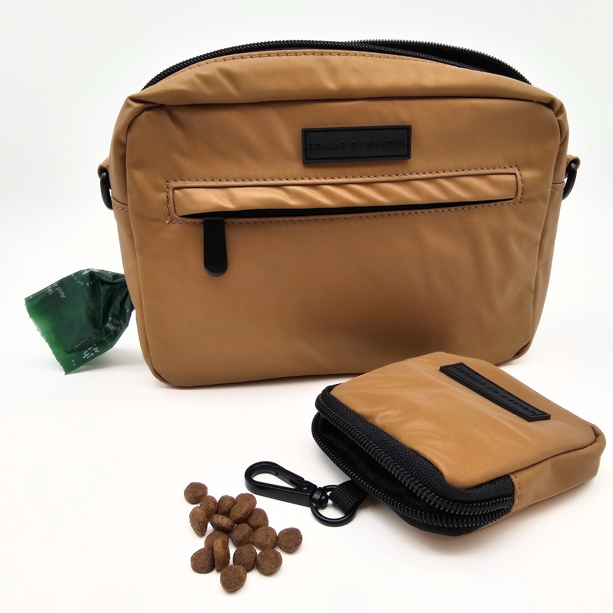 Reflektierende Bronze Hundespaziergang Tasche - Crossbody