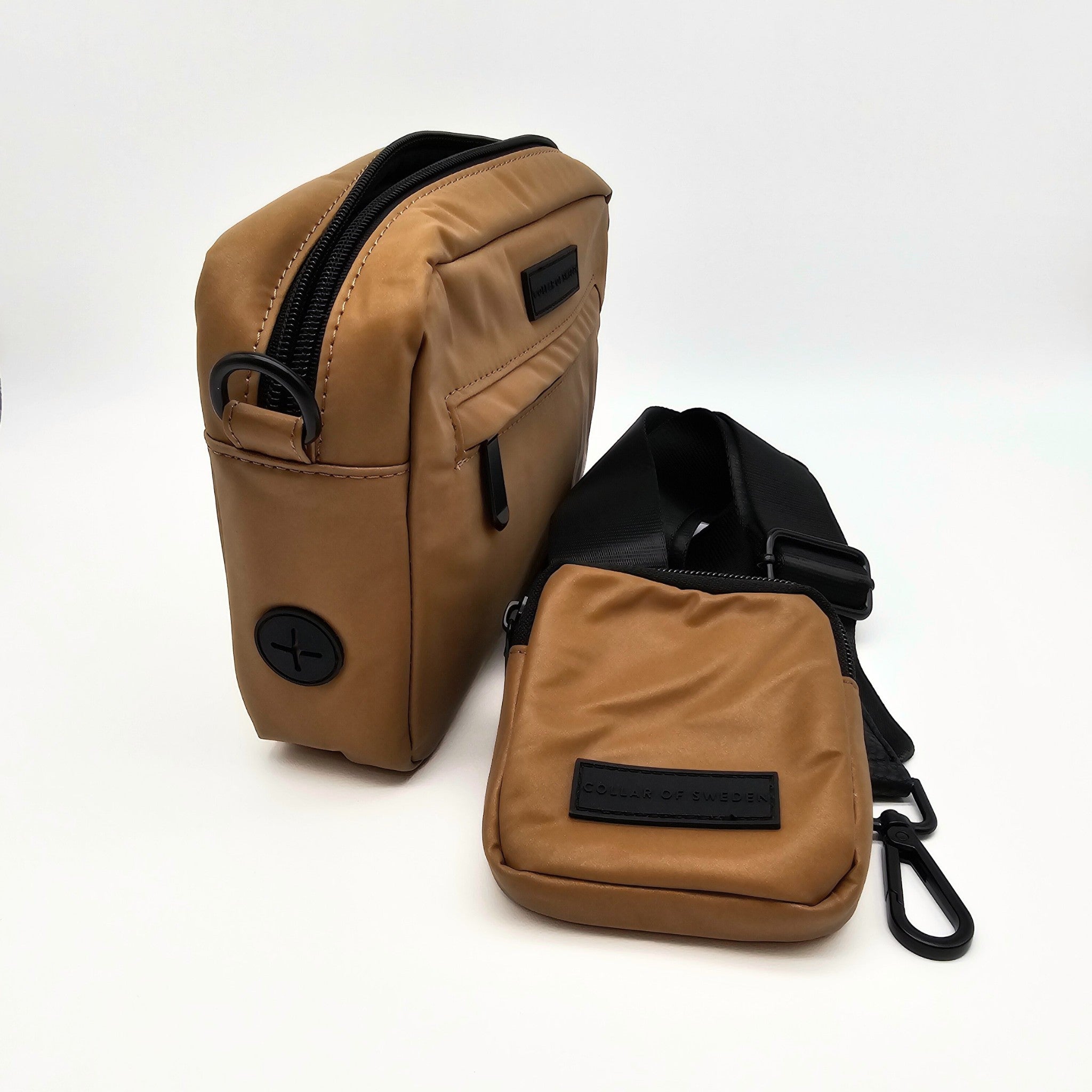 Reflektierende Bronze Hundespaziergang Tasche - Crossbody