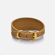 Braunes geflochtenes Hundehalsband breit