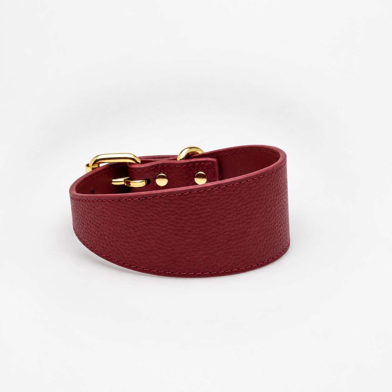 Burgunderrotes Hundehalsband Breit