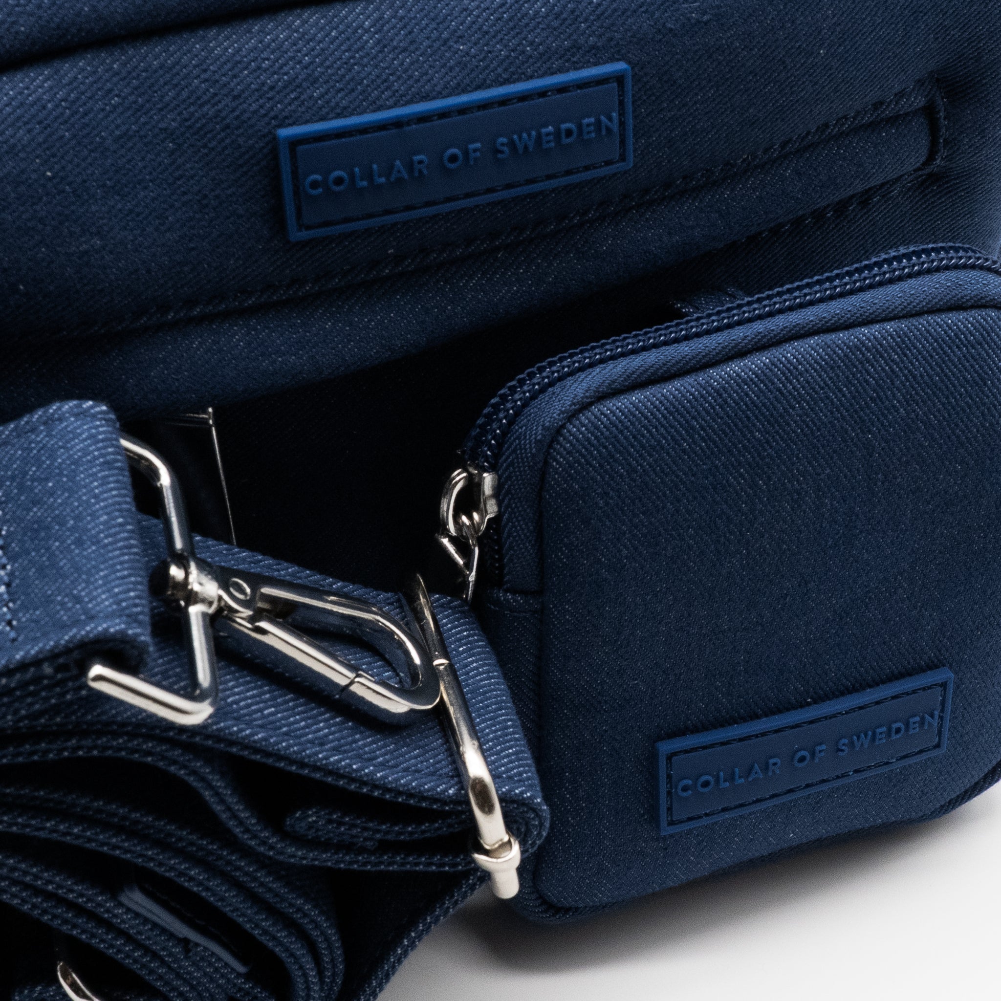 Dark Blue Denim Dog Walking Bag - Crossbody