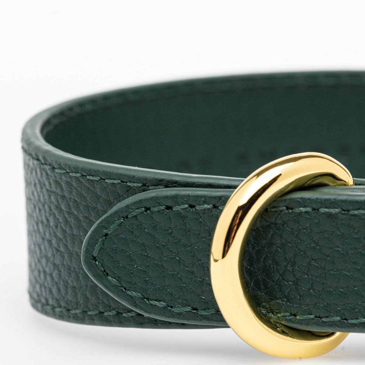 Dunkelgrünes Hundehalsband Dünn