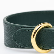 Dunkelgrünes Hundehalsband Dünn