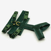 Dunkelgrünes Y-Gurtzeug XS