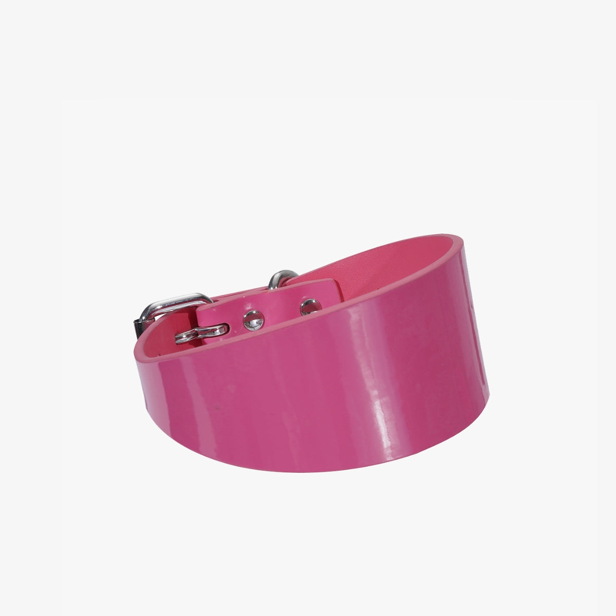 Glanzrosa Hundehalsband Breit