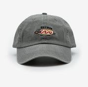 Graue Denim Cap - Hot Dog