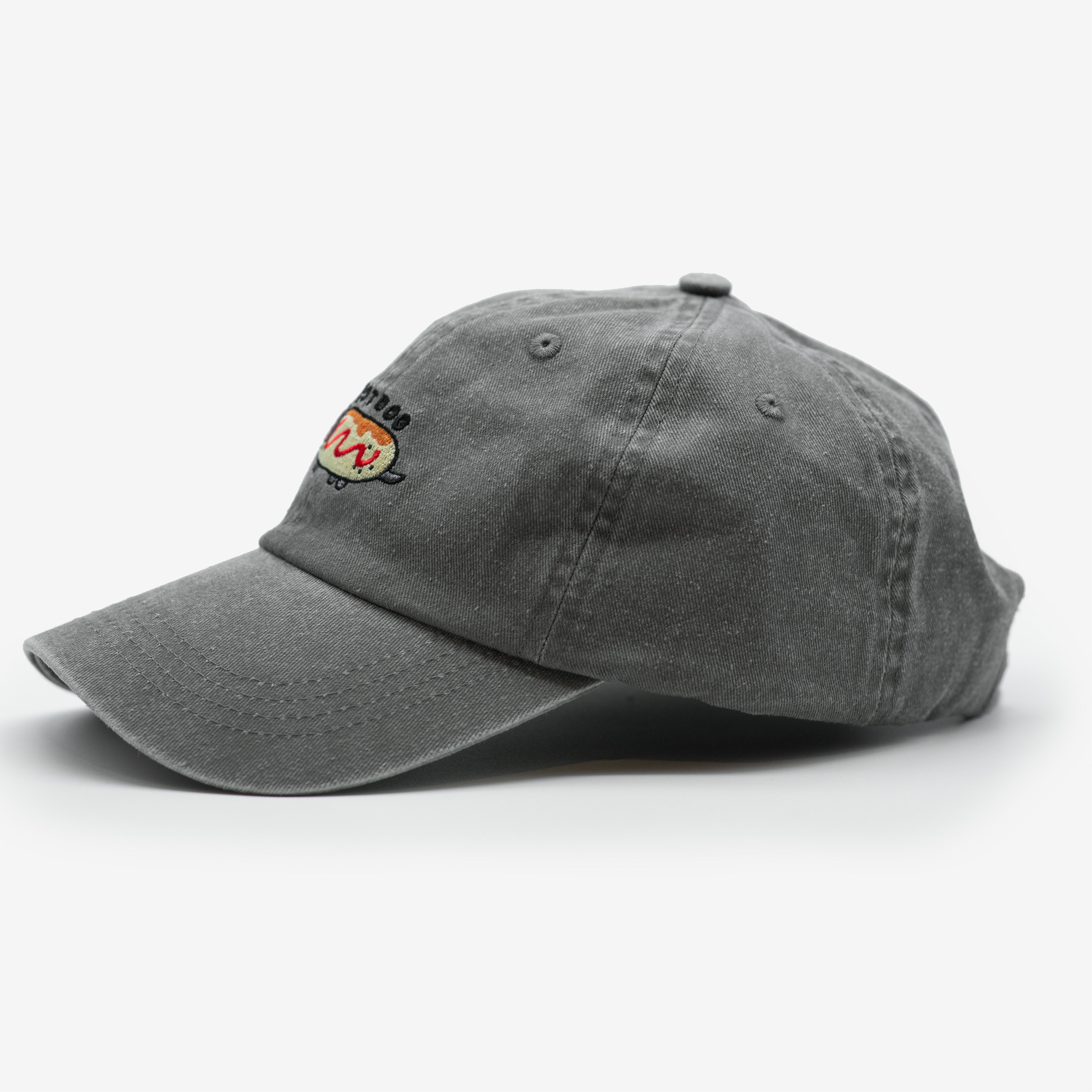 Graue Denim Cap - Hot Dog