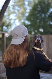 Graue Denim Cap - Hot Dog
