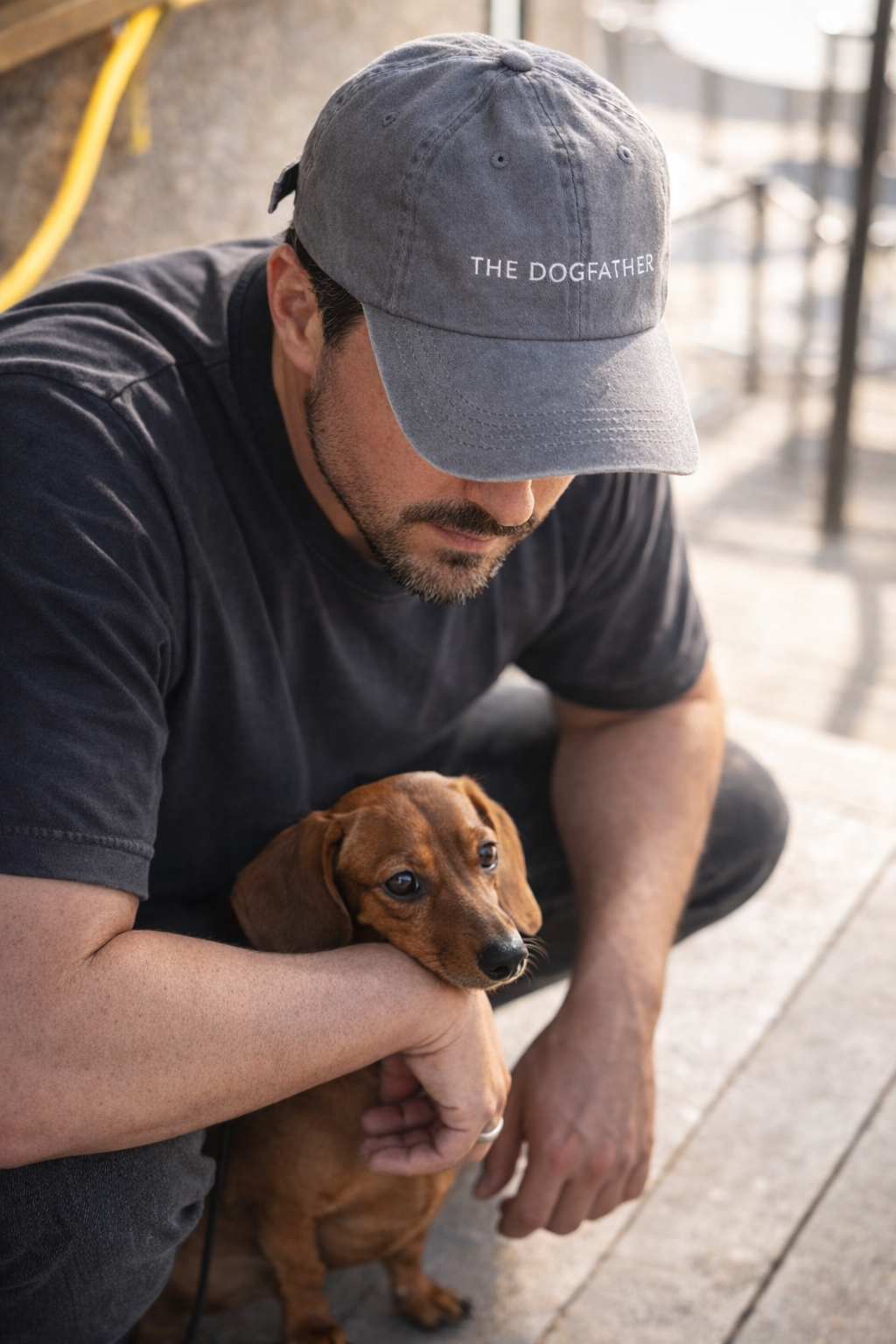 Graue Denim-Cap - The Dogfather 