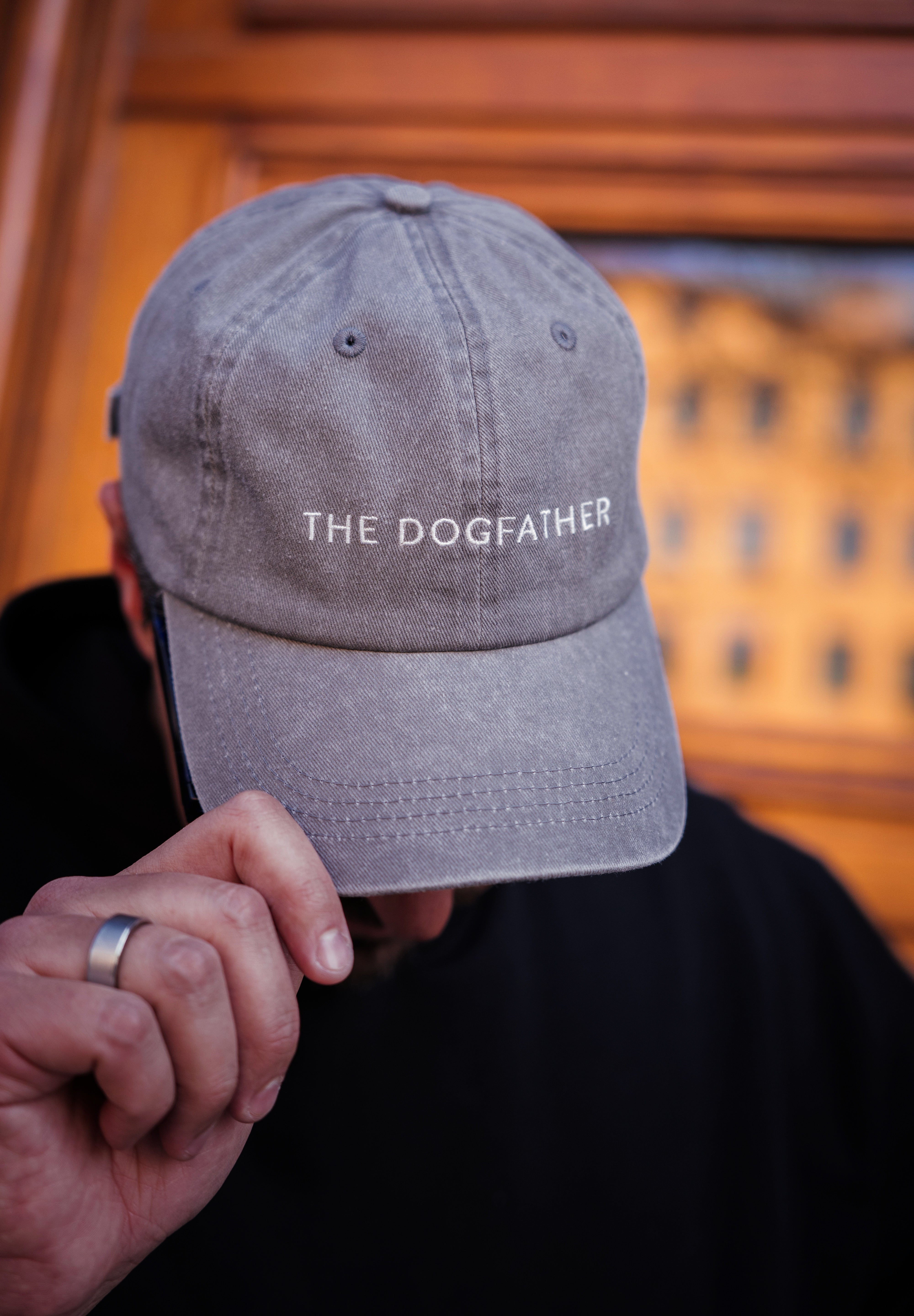 Graue Denim-Cap - The Dogfather 
