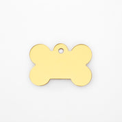 Graviertes Hundemarke - Premium Gold Knochen