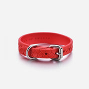 Pure Red Geflochtenes Hundehalsband Dünn