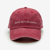 Rote Denim Cap - Dogs Before Dudes