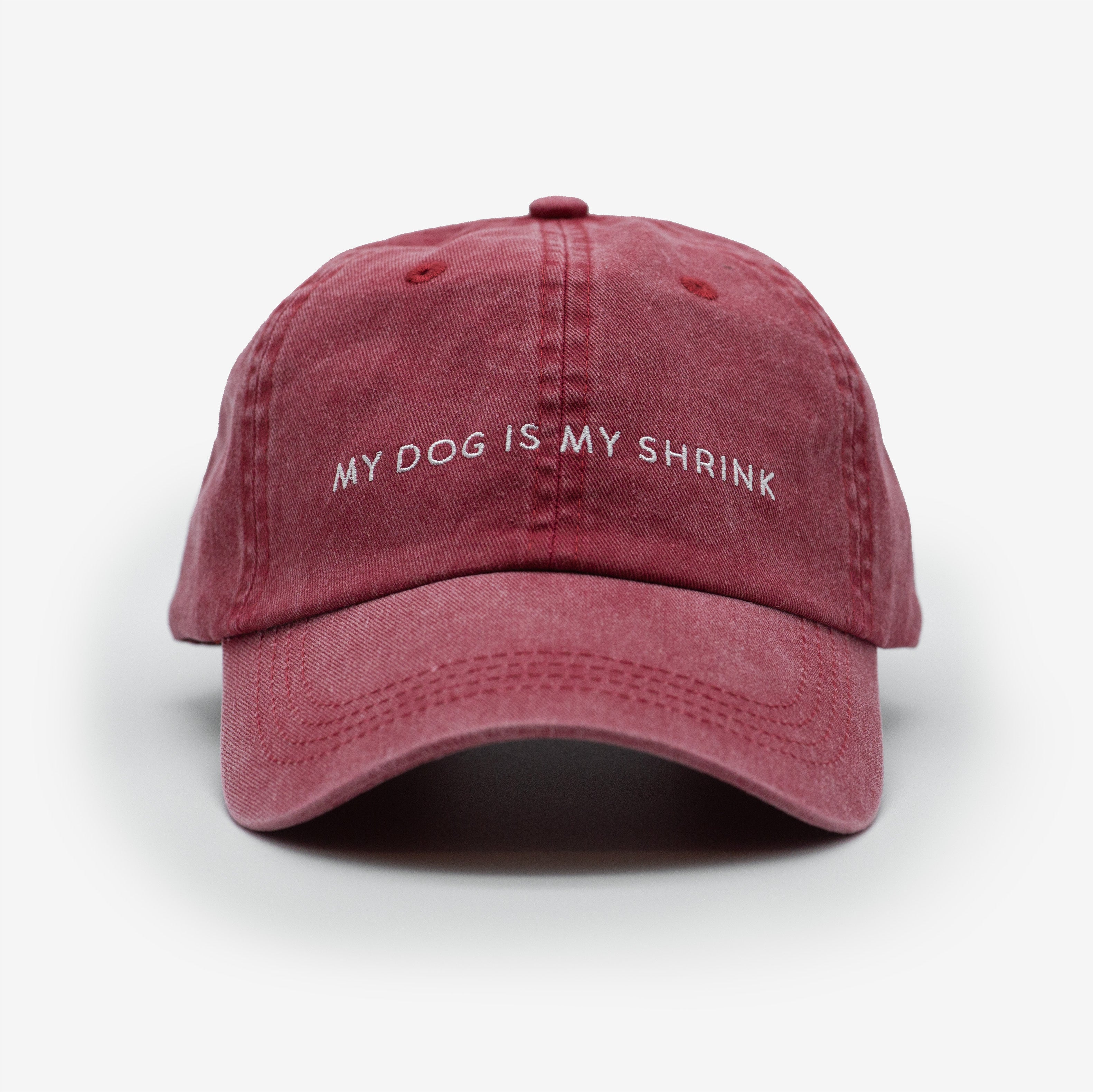Rote Denim Cap  - My Dog Is My Shrink