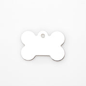 Graviertes Hundemarke - Silber Knochen