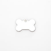 Graviertes Hundemarke - Silber Knochen