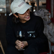 Schwarzes Langarm-T-Shirt - Dogs & Wine Make Everything Fine