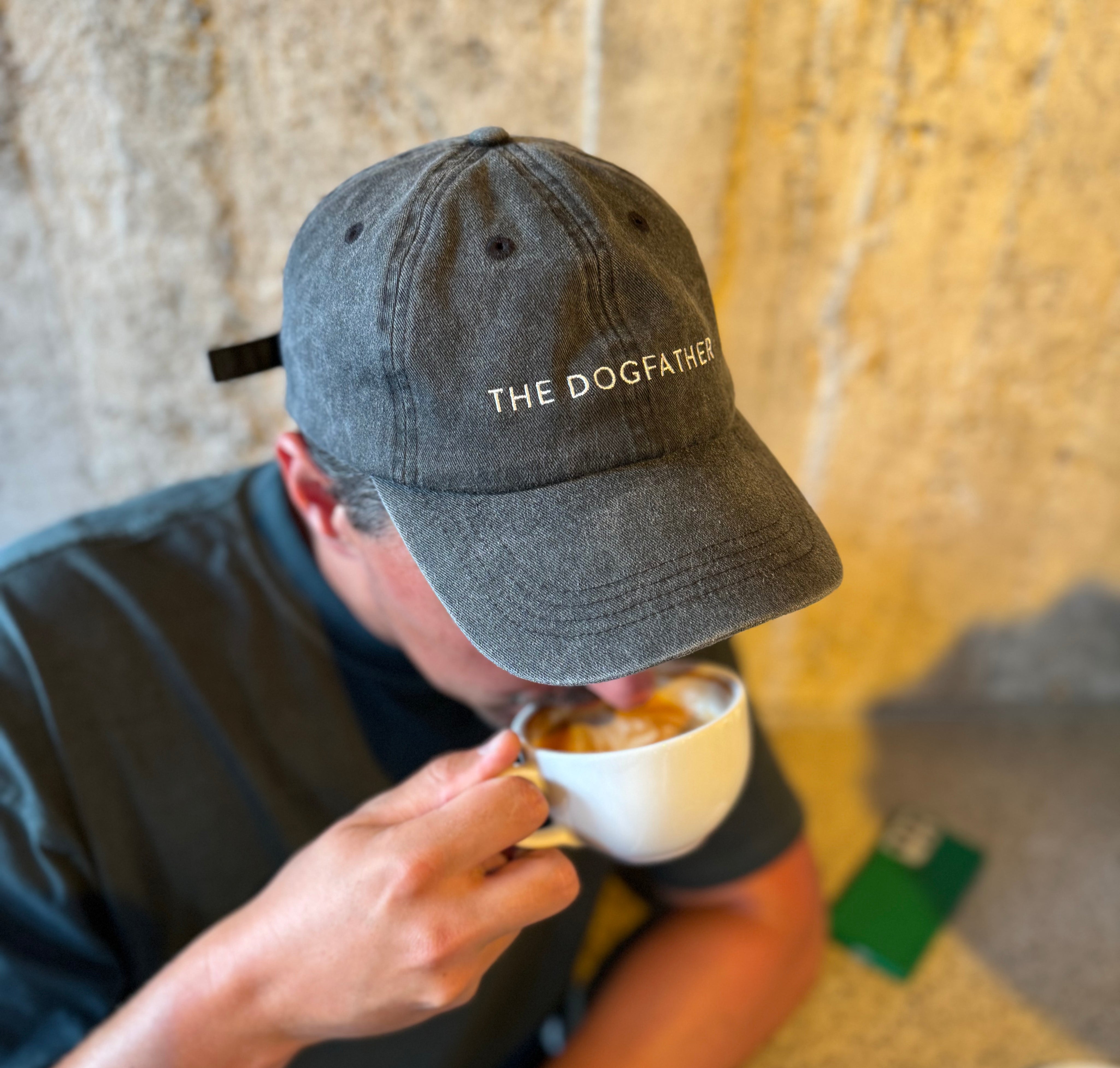 Schwarze Denim Cap - The Dogfather