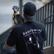 Schwarzes T-shirt - Dogs & Wine Make Everything Fine