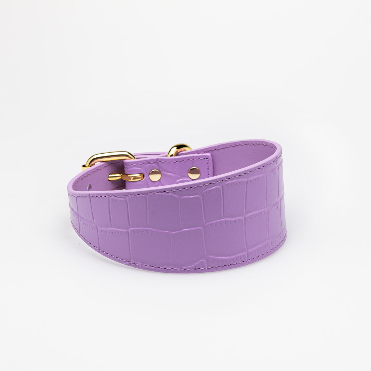 Violet Croco Hundehalsband Breit