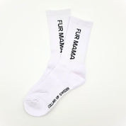 Weiße Schlauch-Socken - Fur Mama