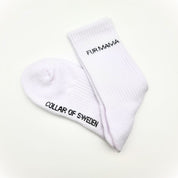 Weiße Schlauch-Socken - Fur Mama